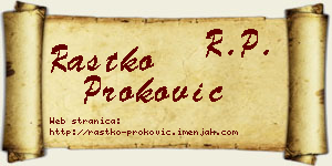 Rastko Proković vizit kartica